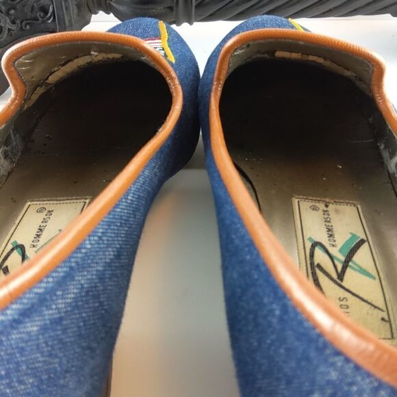 Ros Hommerson denim and leather flag loafers - Picture 10 of 17